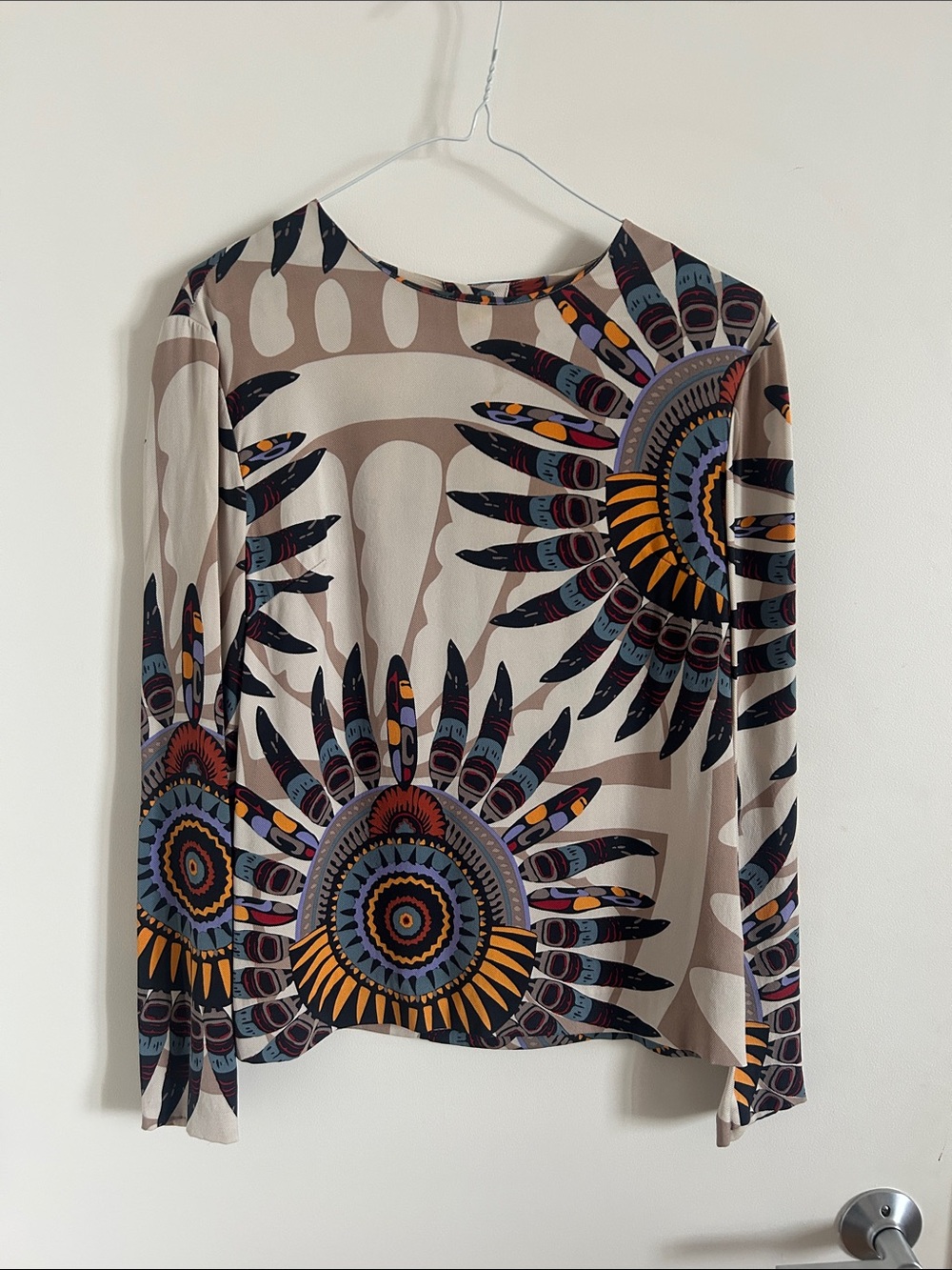 Antik Batik Silk Print Top